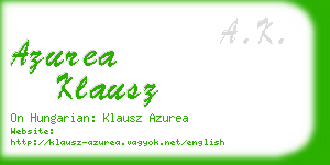 azurea klausz business card